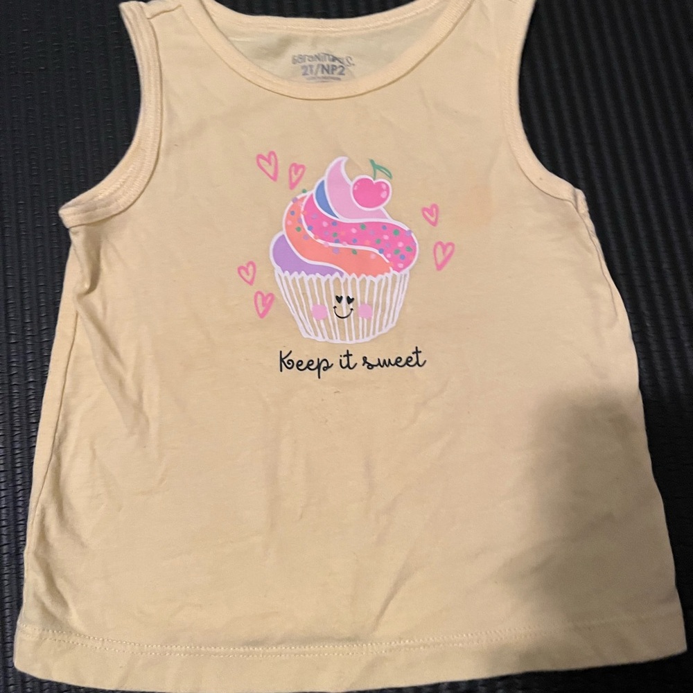 Garanimals Light Yellow Cupcake Tank Top